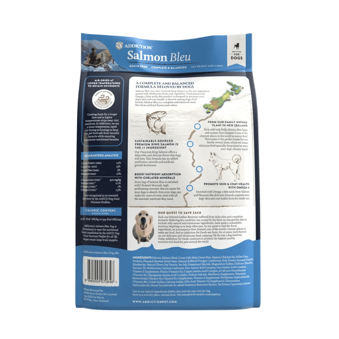 Salmon Bleu Dry Dog Food - Addiction Pet Foods USA