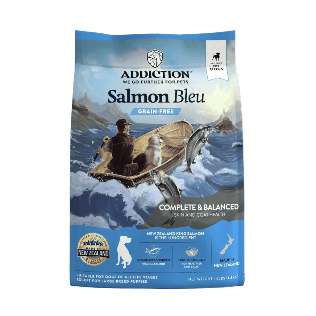Salmon Bleu Dry Dog Food - Trial Pack Bundle of 12 - Addiction Pet Foods USA