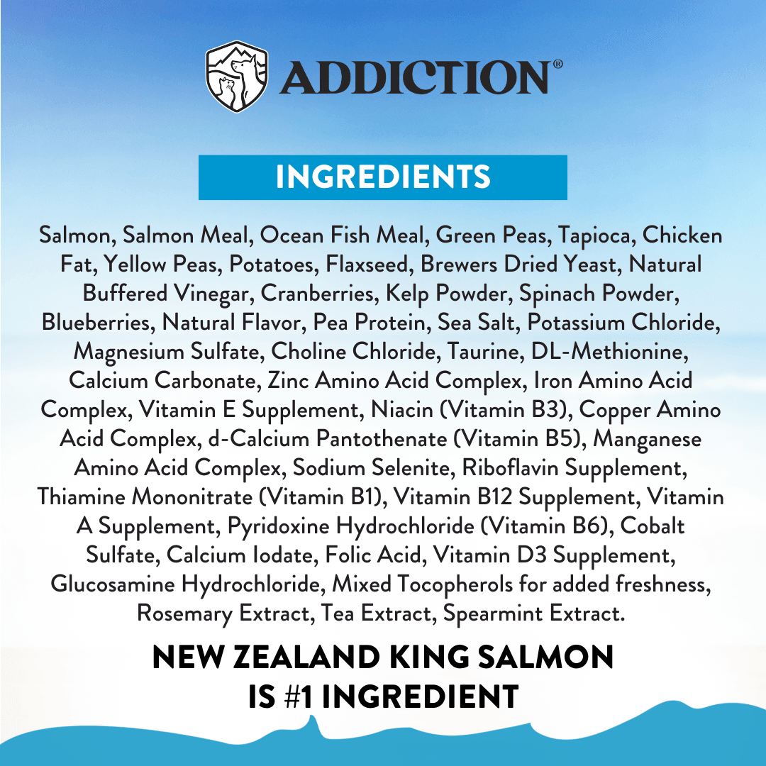 Salmon Bleu Dry Dog Food - Trial Pack Bundle of 12 - Addiction Pet Foods USA