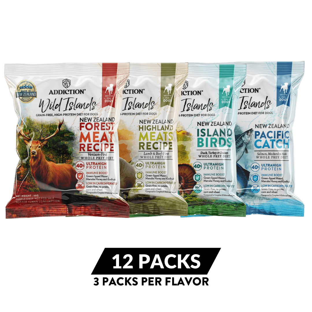 Wild Islands for Dogs - Trial Pack Bundle of 12 - Addiction Pet Foods USA