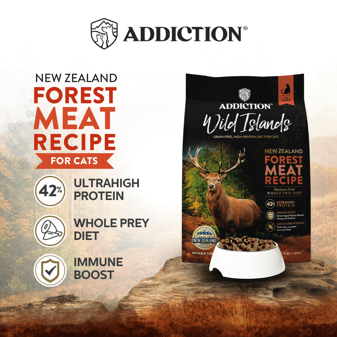 Wild Islands Forest Meat Premium Venison Recipe Dry Cat Food - Addiction Pet Foods USA