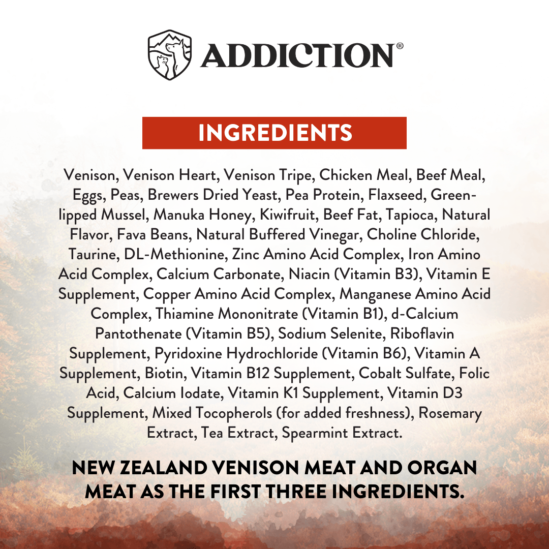 Wild Islands Forest Meat Premium Venison Recipe Dry Cat Food - Addiction Pet Foods USA