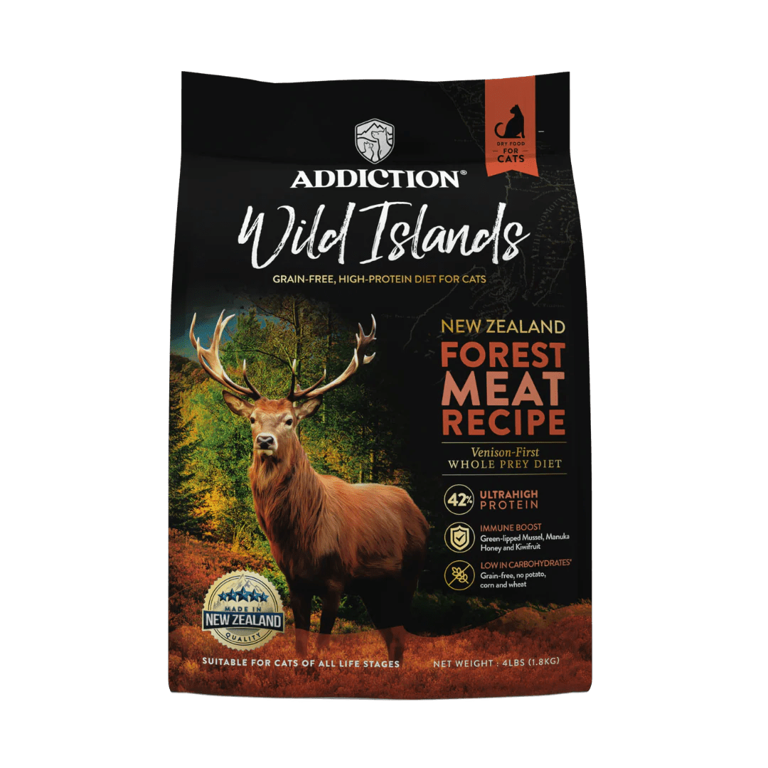 Wild Islands Forest Meat Premium Venison Recipe Dry Cat Food - Addiction Pet Foods USA