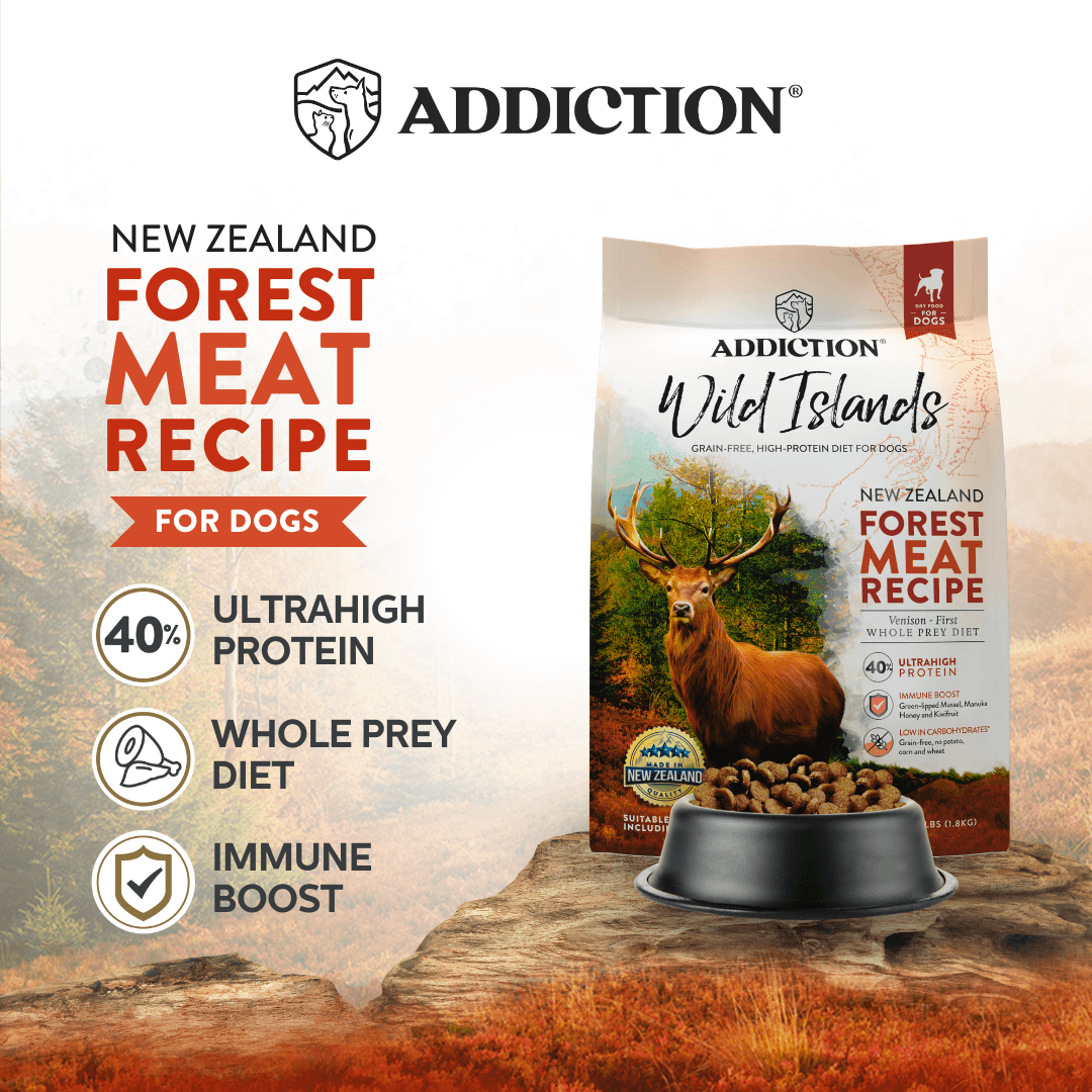 Wild Islands Forest Meat Premium Venison Recipe Dry Dog Food - Addiction Pet Foods USA