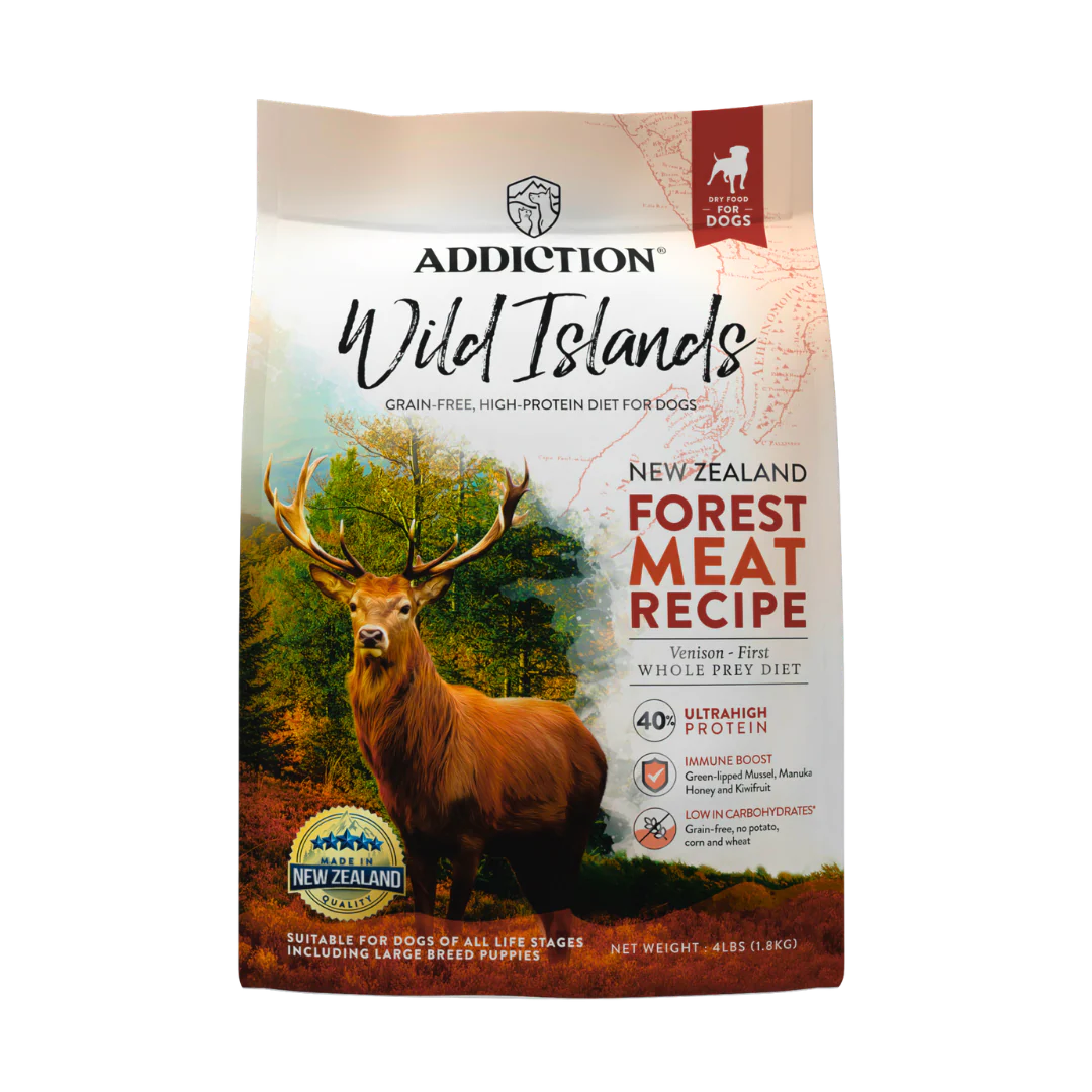 Wild Islands Forest Meat Premium Venison Recipe Dry Dog Food - Addiction Pet Foods USA