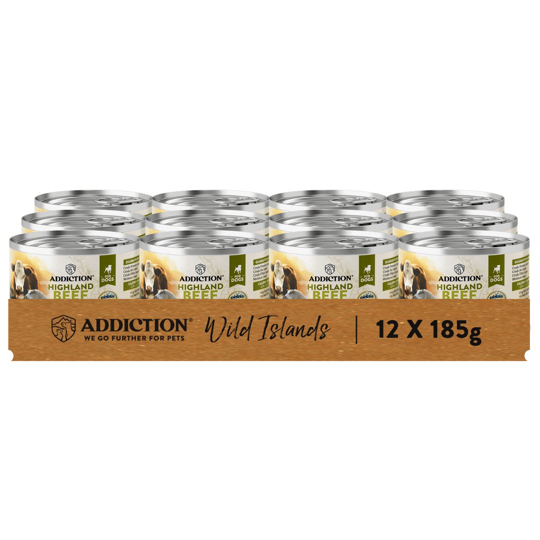 Wild Islands Highland Beef & Lamb Recipe Premium Grain-free Canned Dog Food 185g - Addiction Pet Foods USA
