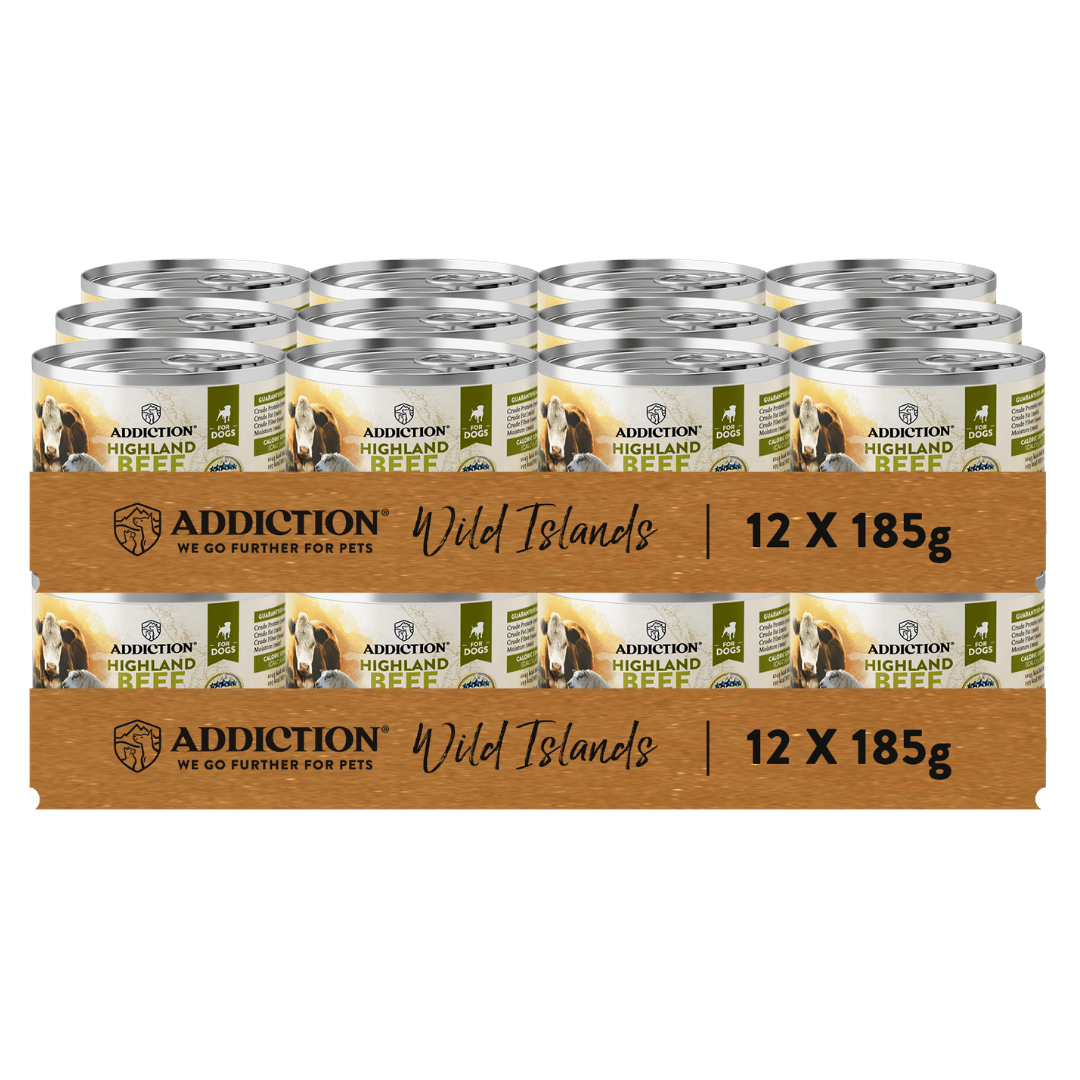 Wild Islands Highland Beef & Lamb Recipe Premium Grain-free Canned Dog Food 185g - Addiction Pet Foods USA