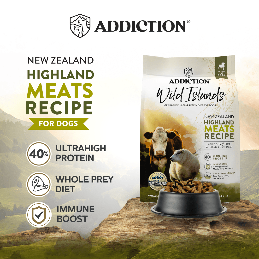 Wild Islands Highland Meats Grass-Fed Beef & Lamb Recipe Dry Dog Food - Addiction Pet Foods USA