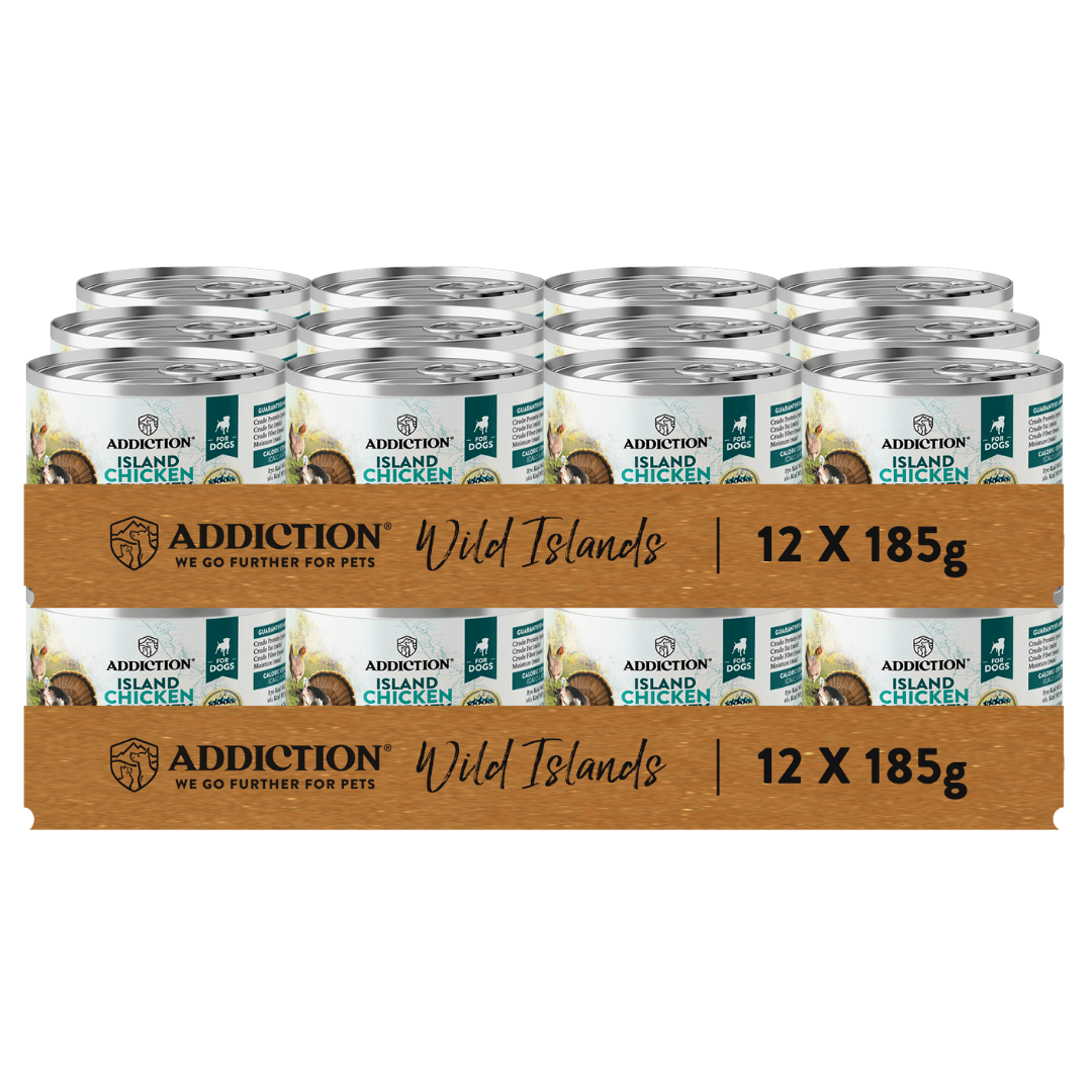 Wild Islands Island Chicken & Turkey Recipe Premium Grain-free Canned Dog Food 185g - Addiction Pet Foods USA