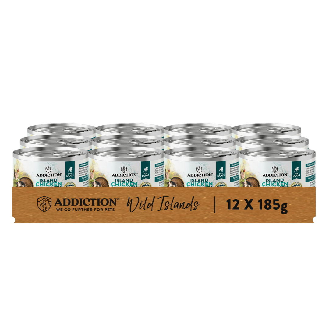 Wild Islands Island Chicken & Turkey Recipe Premium Grain-free Canned Dog Food 185g - Addiction Pet Foods USA