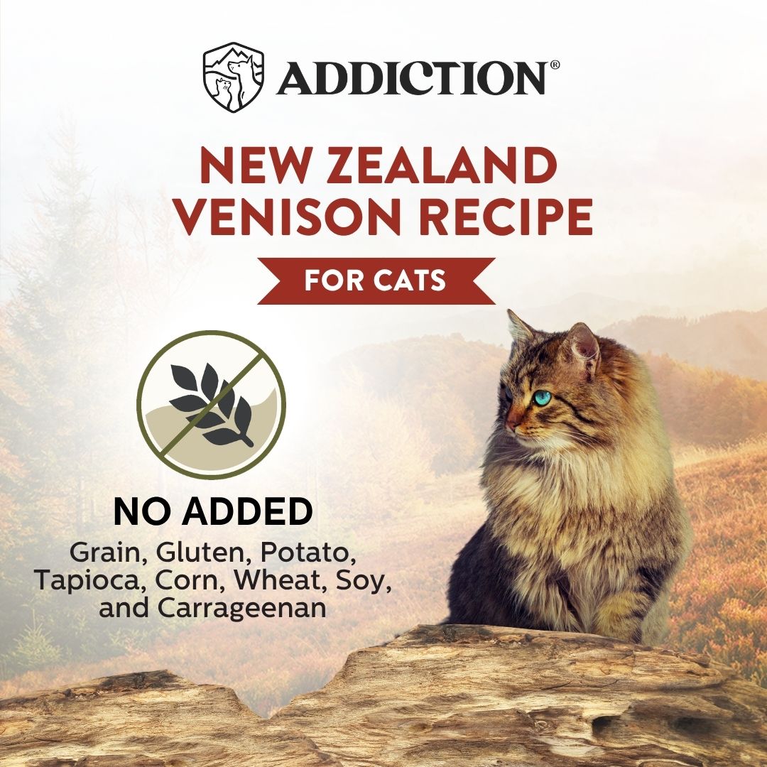 Wild Islands New Zealand Venison Recipe Premium Grain-free Canned Cat Food 85g - Addiction Pet Foods USA