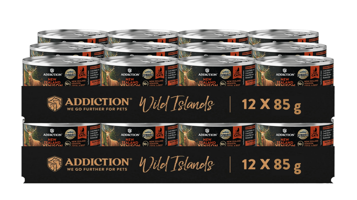 Wild Islands New Zealand Venison Recipe Premium Grain-free Canned Cat Food 85g - Addiction Pet Foods USA