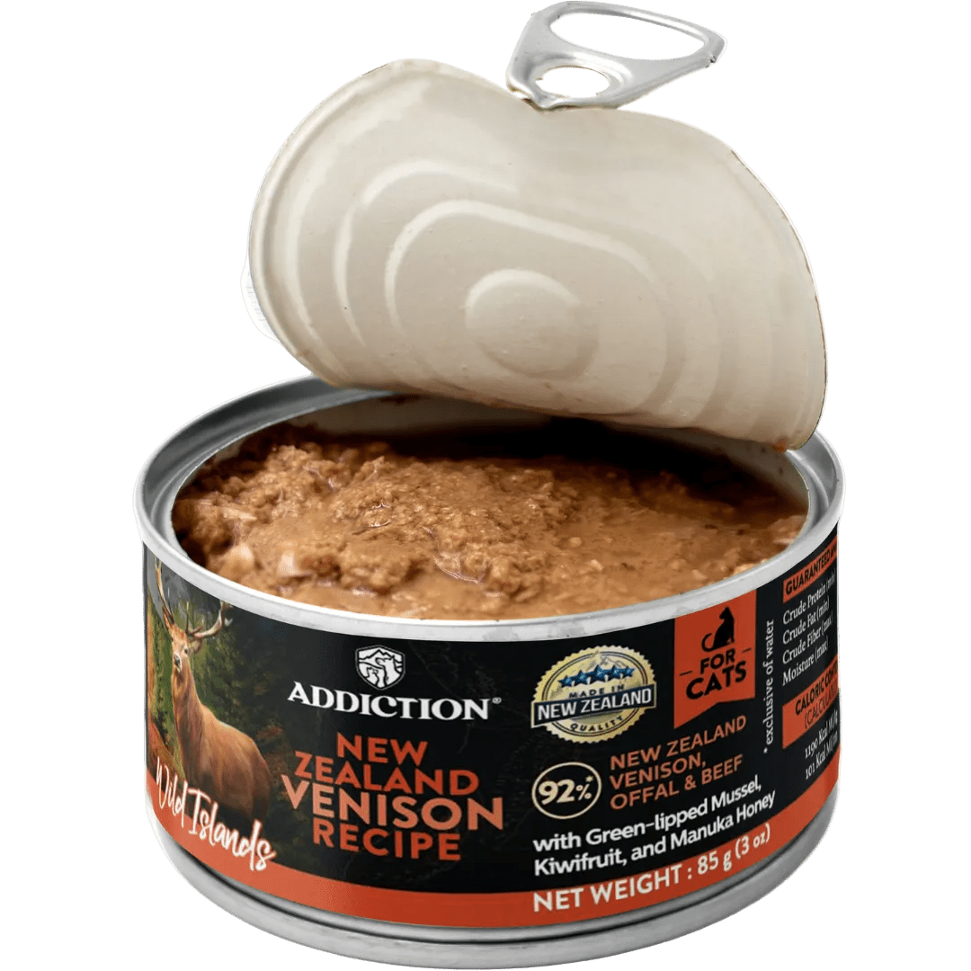 Wild Islands New Zealand Venison Recipe Premium Grain-free Canned Cat Food 85g - Addiction Pet Foods USA