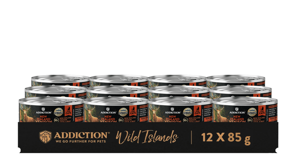 Wild Islands New Zealand Venison Recipe Premium Grain-free Canned Cat Food 85g - Addiction Pet Foods USA