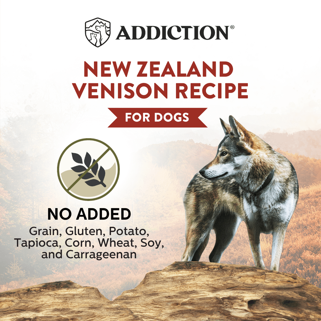 Wild Islands New Zealand Venison Recipe Premium Grain-free Canned Dog Food 185g - Addiction Pet Foods USA