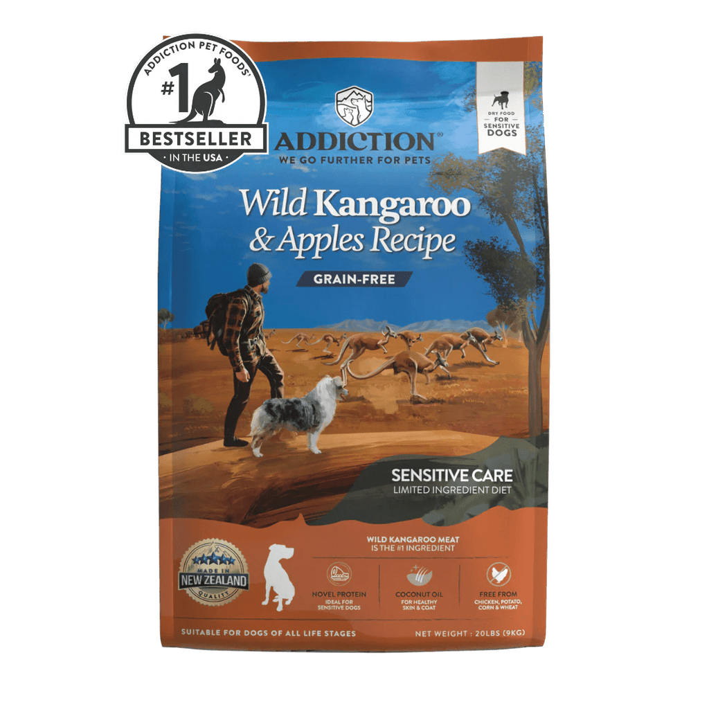 Wild Kangaroo & Apples Recipe Dry Dog Food - Addiction Pet Foods USA
