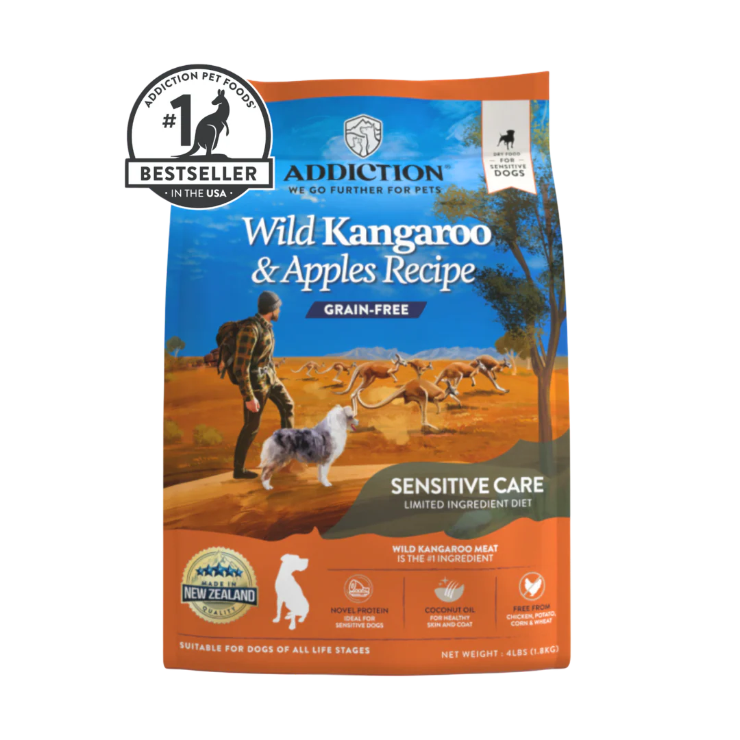 Wild Kangaroo & Apples Recipe Dry Dog Food - Addiction Pet Foods USA