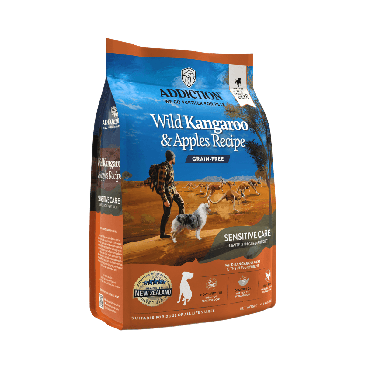 Wild Kangaroo & Apples Recipe Dry Dog Food - Addiction Pet Foods USA