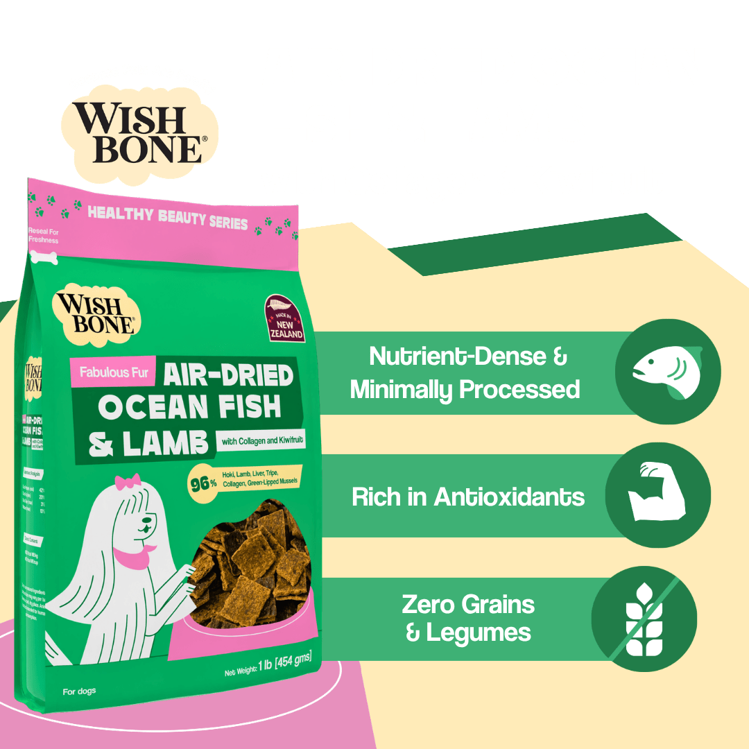 Wishbone Air-Dried Ocean Fish & Lamb Recipe Dog Food - 454g - Addiction Pet Foods USA