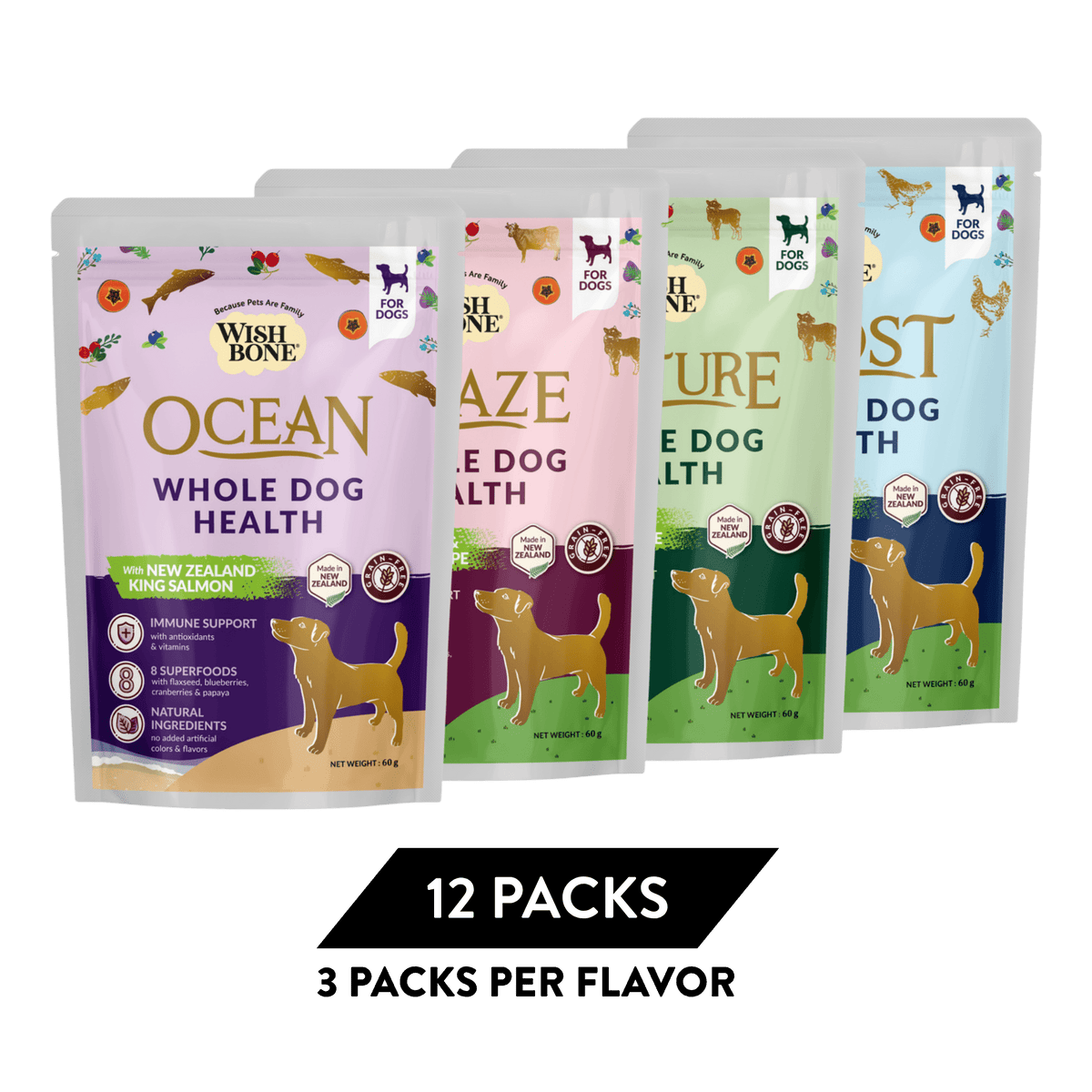 Wishbone Dry Dog Food Trial Pack Bundle - Addiction Pet Foods USA