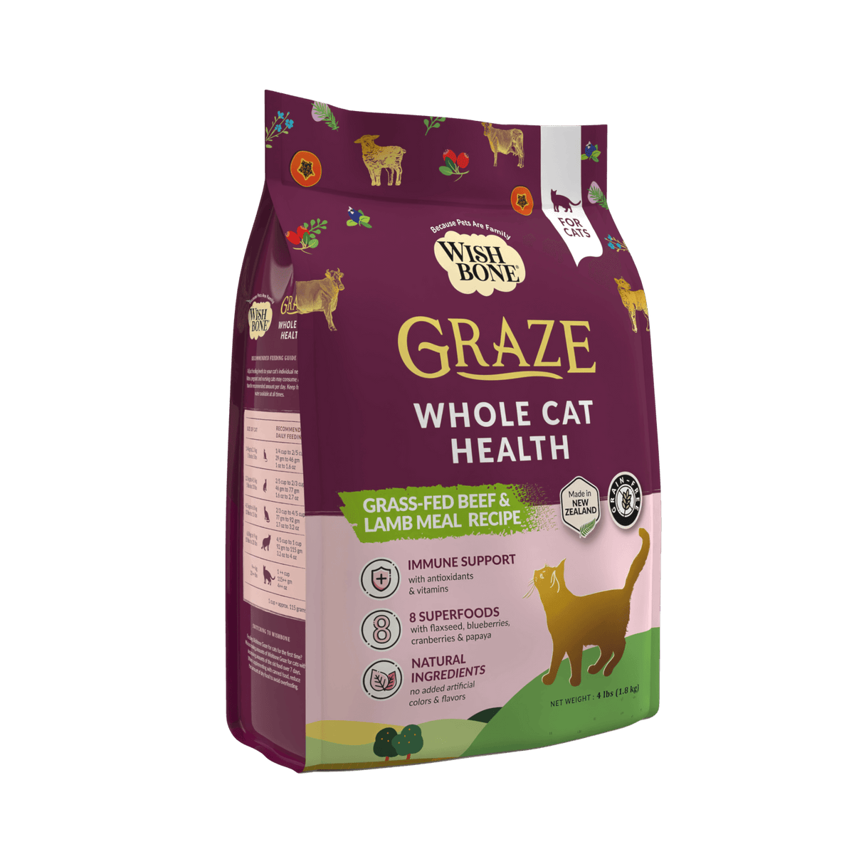 Wishbone Graze Beef and Lamb Dry Cat Food - Addiction Pet Foods USA