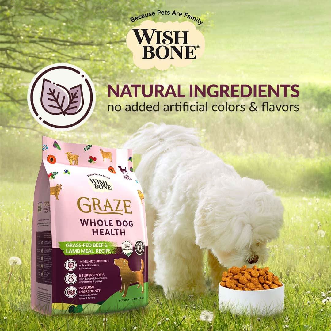 Wishbone Graze Beef and Lamb Dry Dog Food - 4lb - Addiction Pet Foods USA