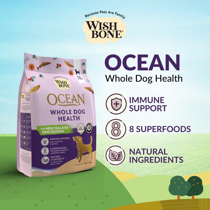 Wishbone Ocean for Dogs - New Zealand King Salmon 4lb - Addiction Pet Foods USA