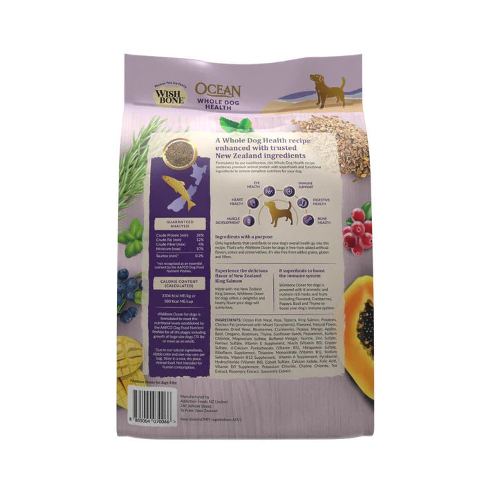 Wishbone Ocean for Dogs - New Zealand King Salmon 4lb - Addiction Pet Foods USA