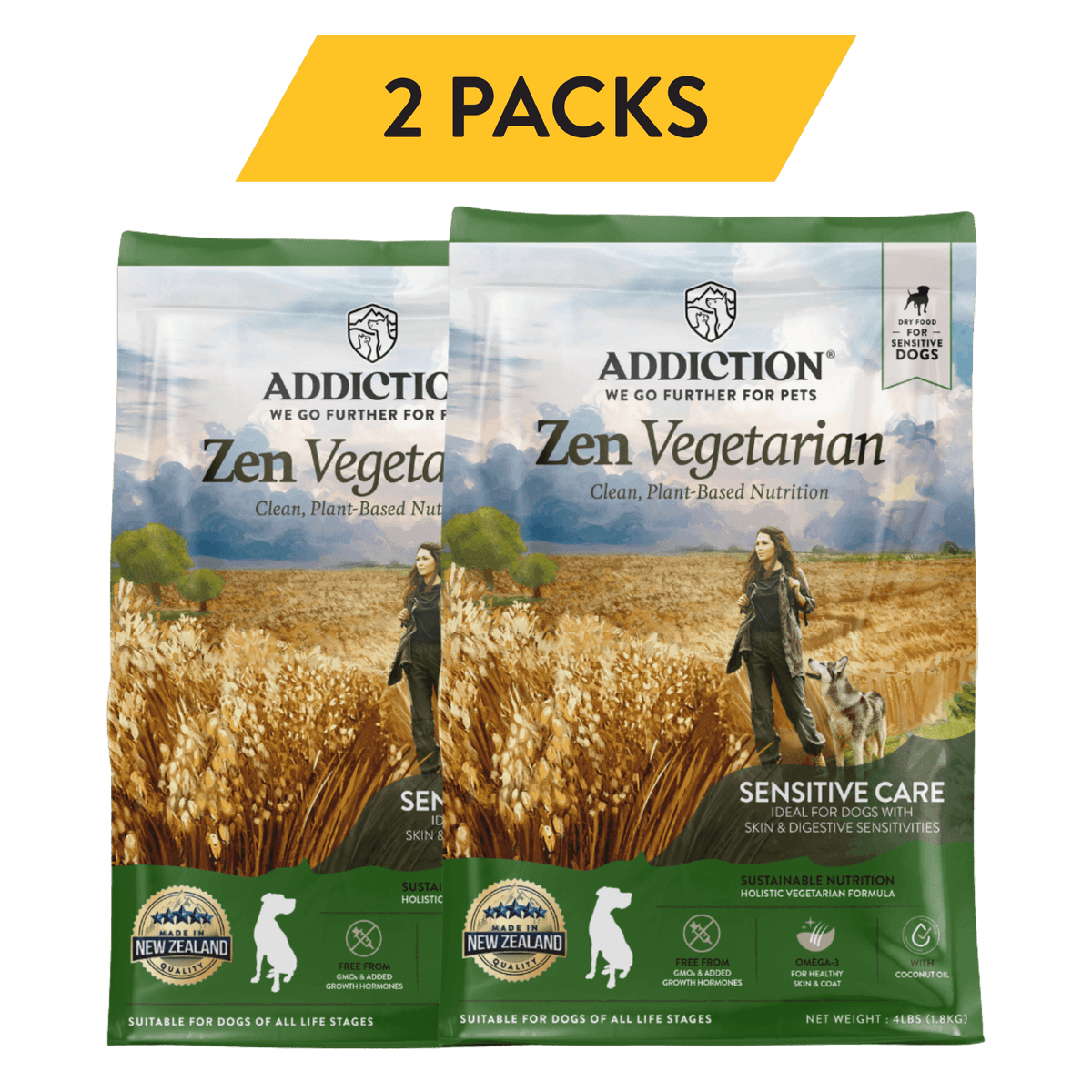 Zen Vegetarian Dry Dog Food - Addiction Pet Foods USA